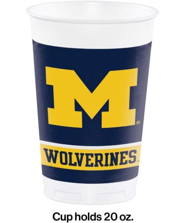 University of Michigan Plastic Cups - 24 Count - Buy Online on GoSupps.com