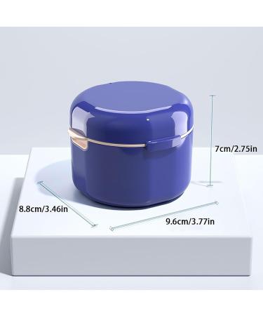 Yawdil Denture Bathroom Case & Holder - Sieve Basket Storage Box for False Teeth Cleaning & Protection - Blue - Buy Online on GoSupps.com