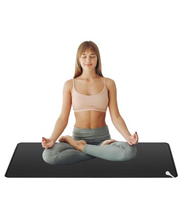 Miuqaokl grounding mat ground mat for sleeping 60 x 90 cm with 4.5 m of ground line reduces inflammation improves sleep helps with fear ground mat at home work black