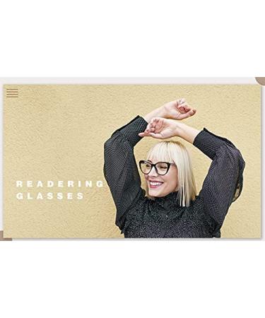 AMOMOMA Cat Eye TR90 Blue Light Blocking Reading Glasses for Women - Stylish Computer Readers 1.5 2.0 - AM6043 C2 Crystal - Buy Online on GoSupps.com