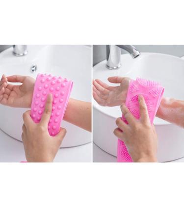 Silicone Bath Body Brush and Back Scrubber for Deep Cleansing - Extra Long, Super Soft, Exfoliating - Suitable for Women and Men - Buy Online on GoSupps.com