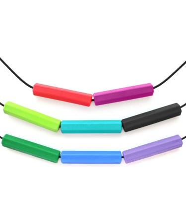 ARK Chewing Chain Tube | Sensory Necklace for Teething & Autism | Adjustable Strengths & Care Instructions - Soft Magenta - Buy Online on GoSupps.com
