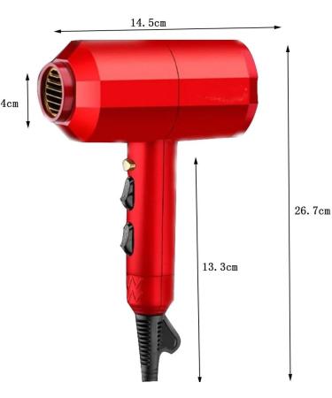 1000 Watt Hair Dryer Professional Negative Ionic Salon Blow Dryer Fast Drying Quiet Hairdryer/Black (Red) - Buy Online on GoSupps.com