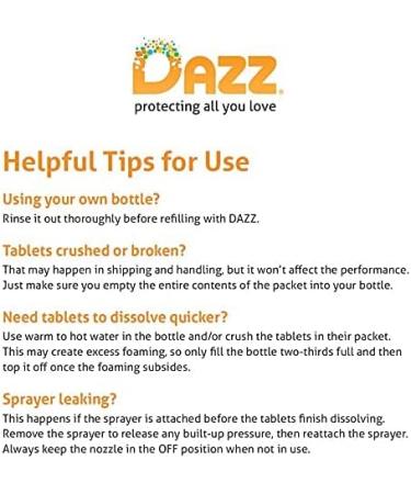 DAZZ Natural Cleaning Tablets - Window & Glass Cleaner Refill Pack (Makes 4 x 32oz) - Eco-Friendly, Just Add Water! - Buy Online on GoSupps.com