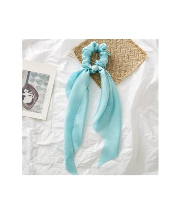 10pcs Silk Hair Scarf Scrunchies with Long Tails - Satin Bow Ponytail Holder for Women - Buy Online on GoSupps.com