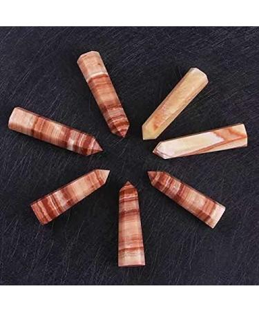 5pc Natural red Quartz Crystal Stone Prism 70mm-80mm for Gifts Raw Stones and Minerals - Buy Online on GoSupps.com