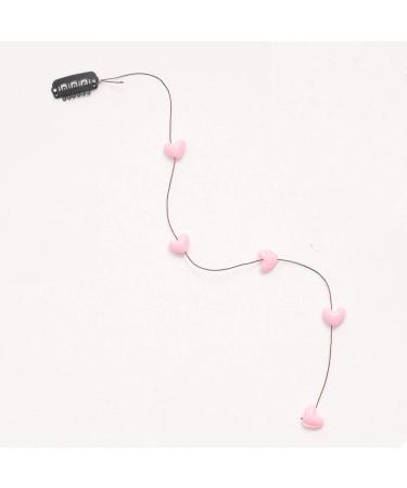 Handmade Streamline Hair Extensions Set with Love Heart Bead - Set of 3 Hair Clip Pins for Women - Buy Online on GoSupps.com