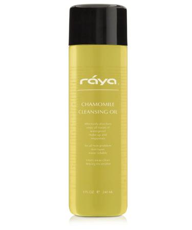 Raya Chamomile Facial Cleansing Oil (154) | Natural and Organic, Water-Soluble Oil Cleanser and Water-Proof Make-Up Remover For All Skin | Made With Chamomile and Lavender Oils