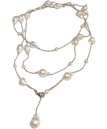 OralGos Fashion Double Strand Necklace - Charm Sweater Chain for Parties & Weddings - Long Plastic Necklace - Buy Online on GoSupps.com