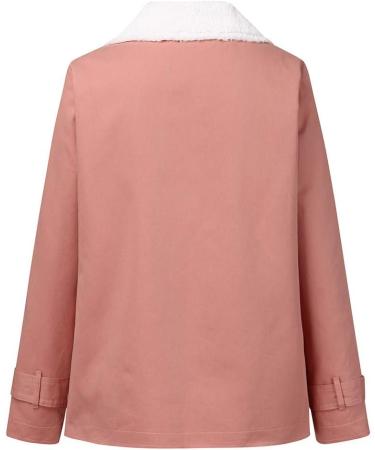Hanxiulin Plush Fleece Jacket for Women | Cuddly Reversible Hoodie | Autumn Synthetic Fur Coat in Pink | XL - Buy Online on GoSupps.com