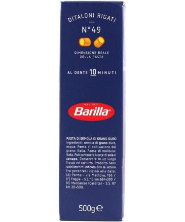  Barilla Pack of 5 Barilla Ditaloni Rigati pasta no. 49 - 500g pack - Buy Online on GoSupps.com