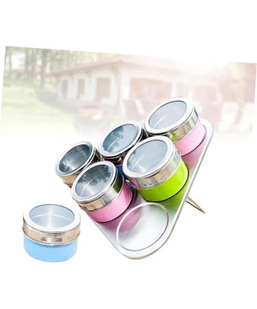 Zerodeko Mixing Bottle 6pcs Dispenser Container Seasoning Bottles Steel Bottle Spice Cans Spice Jar Stainless Steel Set 6.3*6.3CM As Shown - Buy Online on GoSupps.com