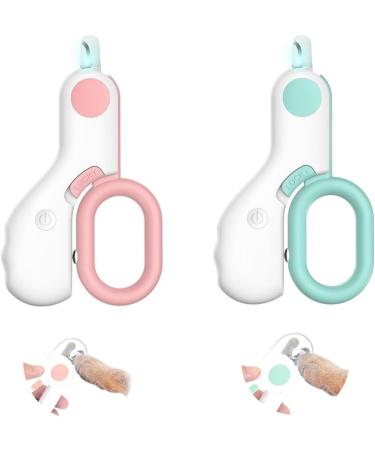 ANIROY LED Pet Nail Clippers Pet Dog and Cat Nail Clipper Nail Trimmer Trim Your Pets Nails Easy and Pain-Free (Pink+Blue) - Buy Online on GoSupps.com
