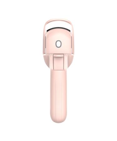 Dmuzsoih Electric Eyelash Curler Portable Lash Curling Tool | Quick Natural Curling Electric Curler 3 Heating Modes Silicone Pad Eye Makeup Tool for Long Lasting Curls Pink