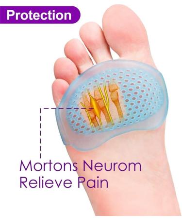 Medium-Footed Gel Cushions & Toe Separators - 8 Pairs for Blisters & Diabetic Feet | Breathable Comfort & Forefoot Support - Buy Online on GoSupps.com
