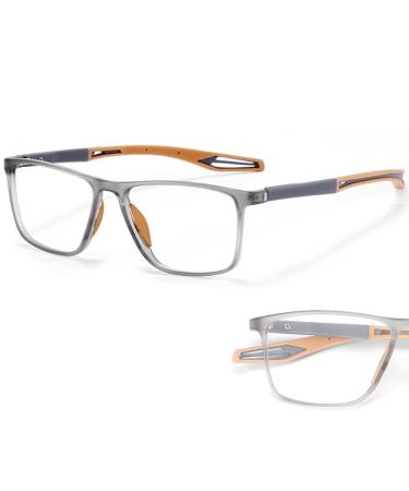 Ultralight TR Sport Reading Glasses for Men and Women Blue Light Filter Computer Game Readers Anti Fatigue Glasses 2.0x Orange
