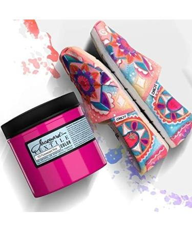 8 oz Black Jacquard Fabric Paint - Leaves Clothes Soft & Colorfast - Professional Quality, Made in USA - Ideal for Washing - 1 Pack - Buy Online on GoSupps.com