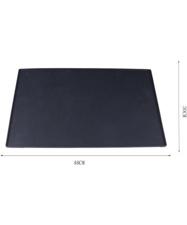 ZMVA Silicone Pet Bowl Mat Spill-Proof Pet Feeding Mats Anti-Slip Food Mat Dog Cat Placemat (19 * 12INCH BLACK) 19*12INCH BLACK - Buy Online on GoSupps.com