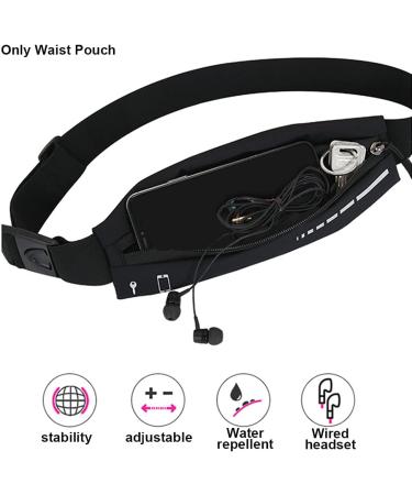 Reflective Running Belt Fanny Pack | Water Resistant Waist Bag for Phone | Ideal for Running, Hiking, Walking - 6.5inch - Buy Online on GoSupps.com