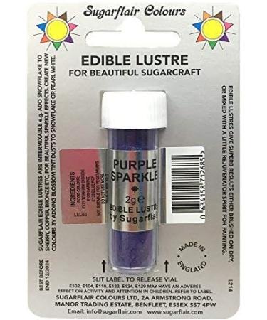 Sugarflair Edible Purple Sparkle Lustre Dust Powder Food Colour for Cake Icing - Buy Online on GoSupps.com