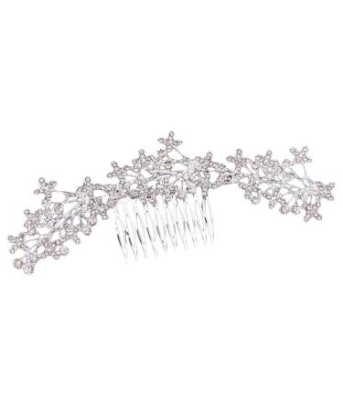 DOITOOL Rhinestone Alloy Hair Comb Wedding Hair Accessories Wedding Hair Comb Decorative Hair Combs Wedding Flower Hair Comb Flower Hair Accessories Hairpin Rhinestones Bride Decorate