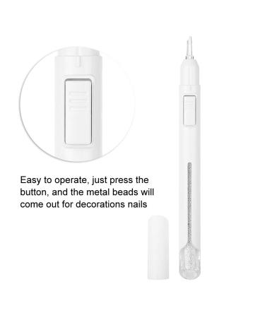 Buy Nail Bullion Pen - 0.8mm Nail Bead Pen with 2800 Steel Balls for Professional & Home Manicure Decoration (Silver) | International Shipping - Buy Online on GoSupps.com