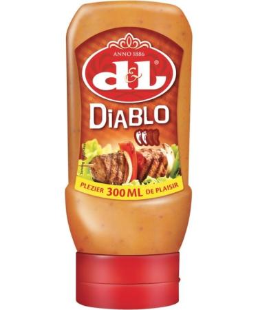 Hymor D&L Diablo Sauce 6 x 300ml Squeeze Spicy creamy and fiery Belgian paprika sauce ideal for burgers fries wraps and as a barbecue sauce Fiery spicy sauce