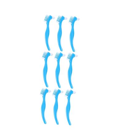 Minkissy 9 StK prosthesis cleaning brush prosthesis care bursts prosthesis cleaner false teeth prosthesis brush false toothbrush double -sided toothbrush portable detached detergent