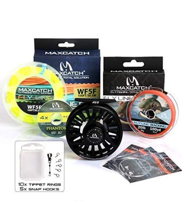 Maximumcatch flying roll Avid series fly fishing rollers large arbor fishing roll in 1/3 3/4 5/6 7/8 9/10WT 5 color choice (black roll+cords combo 3/4wt)