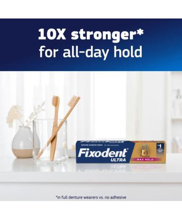 Fixodent Ultra Max Hold Dental Adhesive 2.2 oz - Long-Lasting Hold for Dentures | International Shipping Available - Buy Online on GoSupps.com