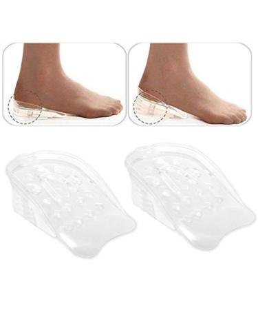 1Pair 5Layer Unisex Adjustable Clear Silicone Height Increase Insole Invisible Increased Lift Elevator Shoes Insoles Shoe Taller Pads Cushion Inserts Heel Foot Insoles