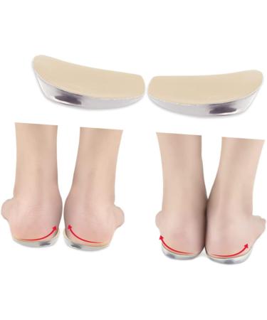 FOMIYES Heel Lift Inserts - 2 Pairs After Corrective Pad Insoles | Half Transparent Shoe Pads for Heel Correction (11x6cm - Buy Online on GoSupps.com