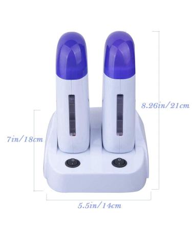 Nynelly Roll on Wax Warmer Kit for Hair Removal - Double Depilatory Wax Cartridge and Heater Base - Includes Depilation Wax and Strips - Ideal for Hair leg, Armpit, and Bikini - Buy Online on GoSupps.com