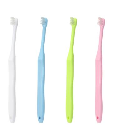 4 Pieces Tuft Toothbrush Tiny Small Head End Tuft Toothbrush Orthodontic Soft Trim Wisdom Toothbrush Single Compact Interdental Interspace Brush