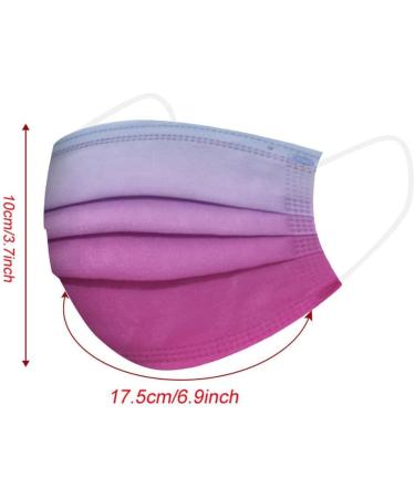 DeaamyGly 50-Pack 3-Layer Non-Woven Fabric Masks - Colorful Breathable Mouth-Nose Protection & Multifunctional Neck Gaiter for Adults - Buy Online on GoSupps.com