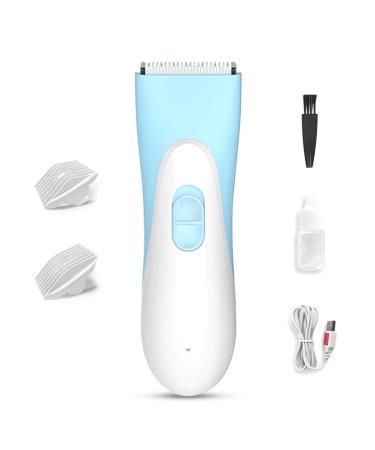 SONARIN Baby Hair Clipper Trimmer Cordless  Silent Hair Clippers for Children  Removable Blades 2 Positioning Comb Waterproof  USB Rechargeable(Blue)