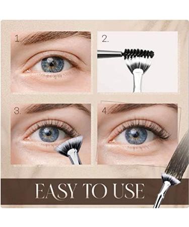 Mascara Fan Brush for Lashes Dolly Mascara Fan Brush Mascara Brush Lash Wand Brush Fan for Natural Lifted Effects and Enhance Lower Lashes (5PCS) - Buy Online on GoSupps.com