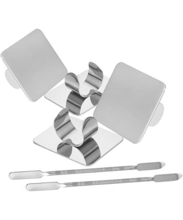 Balacoo 2 Sets Ring Palette Tools - Stainless Steel Makeup Mixing Tray for Foundation & Cosmetic Applications - Buy Online on GoSupps.com