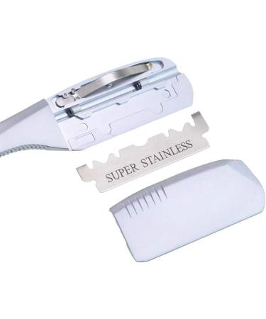 Spring Inside 74 Blades DE Razors Straight Razor Stick for Men Women Barber Shaving Blades Spring Beard Face Underarm Body (Black) - Buy Online on GoSupps.com