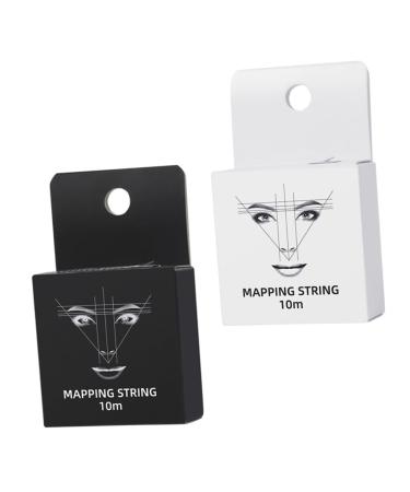 Angoily 2pcs Ink Eyebrow Makeup Stencil Makeup Brow Ruler Cosmetics Accessory Wire Box Draw a Line