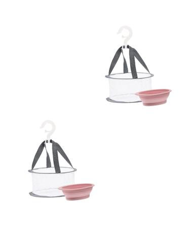 FRCOLOR 2 Sets Makeup Brush Cleaning Silicone Dish Sponge Portable Cleaner Makeup Brush Cleaner Mat Dryer Cleaner Make up Powder Puff Esponjas Para Maquillaje Wash Bowl Beauty Egg Fabric