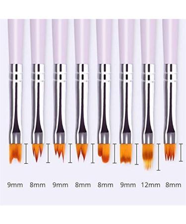8 Pcs Premium Nail Brush Pen Set with Wood Handles for UV Gel Flower Drawing - Valentine's Day Gift - Buy Online on GoSupps.com