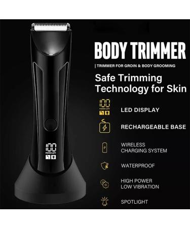 Buy Electric Body Hair Trimmer for Men Waterproof Ball Shaver Grooming Kit with USB Rechargeable Dock & Replaceable Ceramic Blade - Buy Online on GoSupps.com