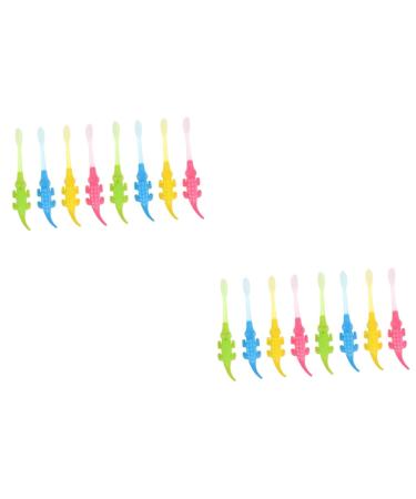 Healeeved 16 Stk Small Krokodil toothbrush Children's toothbrush toddler toothbrush 2-4 years of massage devices cleaning brush hand toothbrush children cartoon-gem toothbrush