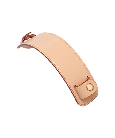Oshhni Leather Shoulder Strap Pad Thick Handle Wrap Pad for Laptop Case Purses Satchels light Khaki