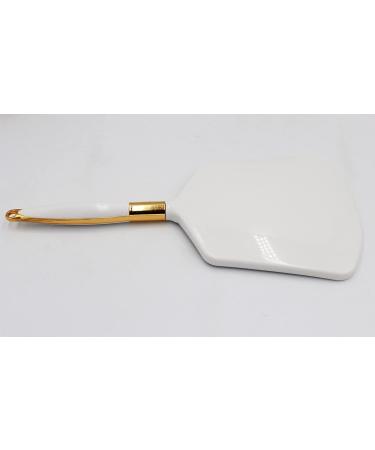 Eaoundm Hand Held Mirror with Handle - Makeup and Barbers Haircut Mirror for Bathroom, Bedroom, Home, and Salon - 6X6.8 inch White - Buy Online on GoSupps.com
