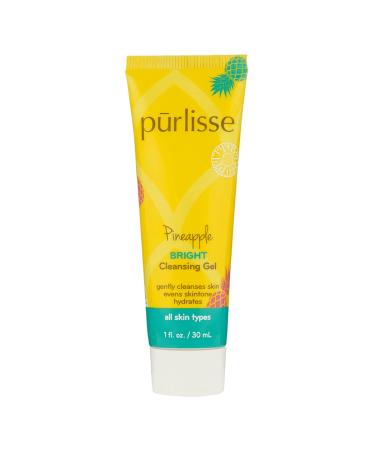 purlisse PINEAPPLE BRIGHT CLEANSING GEL Cruelty-free & clean  Paraben & Sulfate-free  Pineapple brightens skin  Aloe Vera calms and soothes| 3.4 fl oz