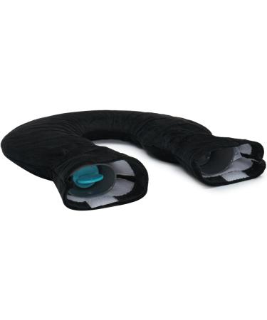 Premium Neck Hot Water Bottle - High-Quality PVC with Supersoft Korean Fleece Cover & Velcro Fastener - BS1970:2012 Certified (Black) - Buy Online on GoSupps.com