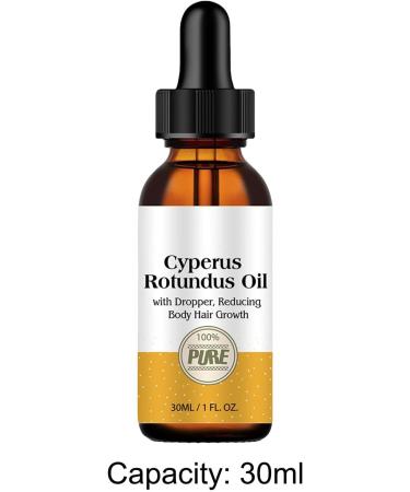 Cyperus Rotundus Oil 100% Pure Cyperus Oil for Hair Removal - Organic Cyperus Rotundus Oil for Reducing Body Hair Growth | Natural Hair Inhibitor with Dropper (30ml) - Buy Online on GoSupps.com