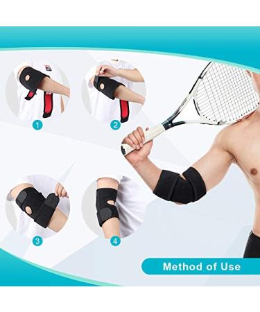Tennis Elbow Support Brace | Adjustable Compression Sleeve for Golfers & Tendonitis - Fits Both Arms Men & Women - Buy Online on GoSupps.com